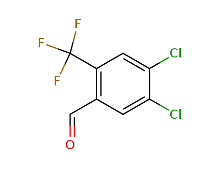 Molecular Structure of 134099-43-7 (4,5-Dichloro-2-(trifluoromethyl)benzaldehyde)