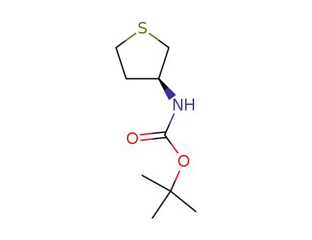 Molecular Structure of 144710-45-2 (Carbamic acid, (tetrahydro-3-thienyl)-, 1,1-dimethylethyl ester, (S)- (9CI))
