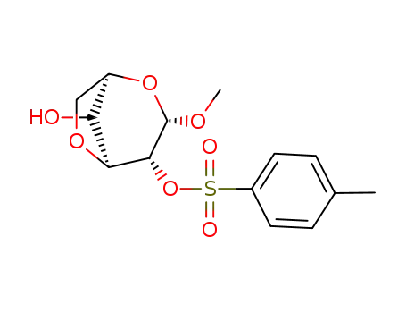 Molecular Structure of 13407-62-0 (methyl 3,6-anhydro-2-O-[(4-methylphenyl)sulfonyl]hexopyranoside)