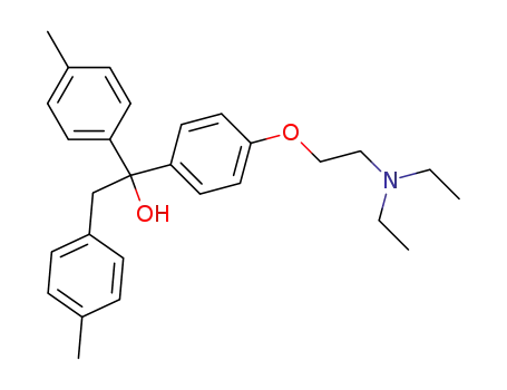 Molecular Structure of 14496-86-7 (1-{4-[2-(diethylamino)ethoxy]phenyl}-1,2-bis(4-methylphenyl)ethanol)