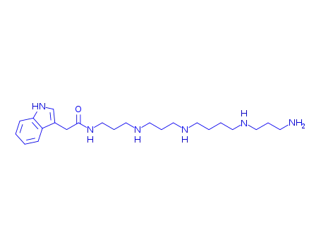 Molecular Structure of 133805-33-1 (N-(3-{[3-({4-[(3-aminopropyl)amino]butyl}amino)propyl]amino}propyl)-2-(1H-indol-3-yl)acetamide)