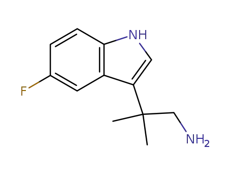 Molecular Structure of 14487-94-6 (2-(5-fluoro-1H-indol-3-yl)-2-methylpropan-1-amine)