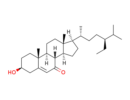 Molecular Structure of 145163-97-9 (3beta-Hydroxyporiferast-5-en-7-one)