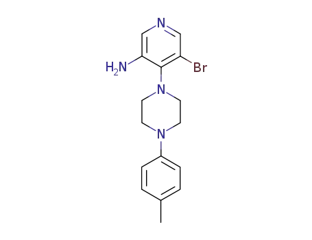 Molecular Structure of 14549-72-5 (5-Bromo-4-[4-(4-methylphenyl)-1-piperazinyl]-3-pyridinamine)