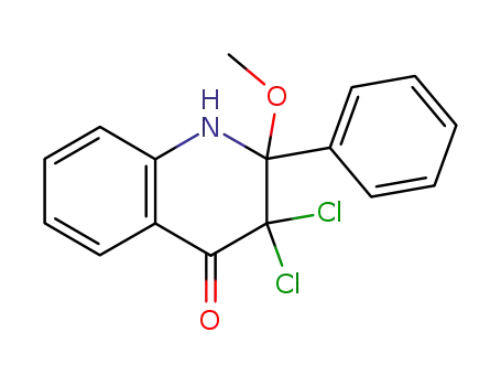 Molecular Structure of 147779-26-8 (4(1H)-Quinolinone,  3,3-dichloro-2,3-dihydro-2-methoxy-2-phenyl-)