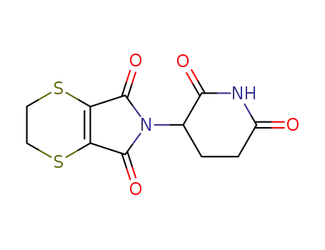Molecular Structure of 14583-44-9 (ALPHA-(3,6-DITHIA-3,4,5,6-TETRAHYDROPHTHALIMIDO)GLUTARIMIDE)