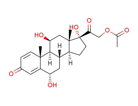 Molecular Structure of 134526-05-9 (6α-Hydroxy Prednisolone Acetate)