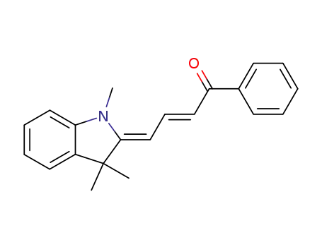 Molecular Structure of 14575-25-8 ((2E,4E)-1-PHENYL-4-(1,3,3-TRIMETHYL-1,3-DIHYDRO-2H-INDOL-2-YLIDENE)BUT-2-EN-1-ONE)