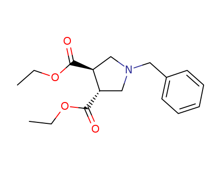 3,4-Pyrrolidinedicarboxylicacid, 1-(phenylmethyl)-, diethyl ester, (3R,4S)-rel- (9CI)