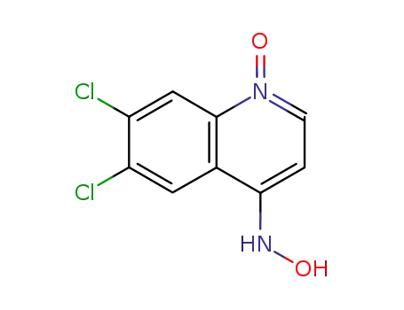 Molecular Structure of 13442-13-2 (6,7-DICHLORO-4-HYDROXYLAMINOQUINOLINE1-OXIDE)