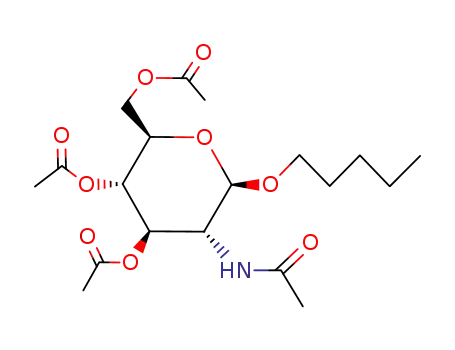 Molecular Structure of 146288-30-4 (AMYL 2-ACETAMIDO-3,4,6-TRI-O-ACETYL-2-DEOXY-BETA-D-GLUCOPYRANOSIDE)
