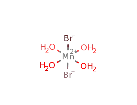Molecular Structure of 10031-20-6 (Manganese(II) bromide tetrahydrate)