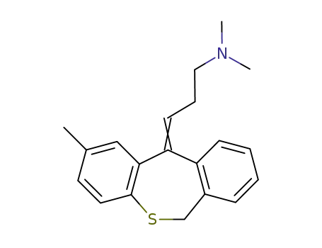 Molecular Structure of 13448-33-4 (1-Propanamine, N,N-dimethyl-3-(2-methyldibenzo(b,e)thiepin-11(6H)-ylid ene)-)