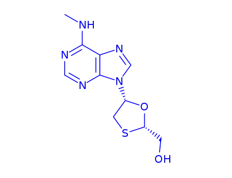 Molecular Structure of 149819-63-6 ([(2S,5S)-5-(6-methylaminopurin-9-yl)-1,3-oxathiolan-2-yl]methanol)