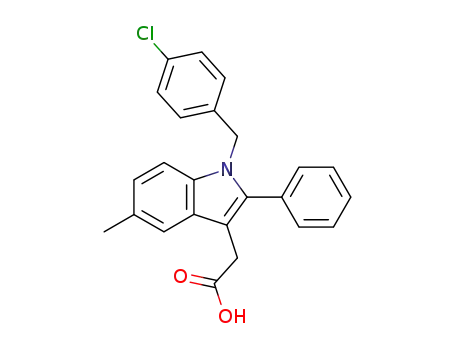 Molecular Structure of 146-82-7 ([1-(4-chlorobenzyl)-5-methyl-2-phenyl-1H-indol-3-yl]acetic acid)
