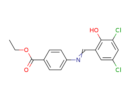 Benzoic acid,4-[[(3,5-dichloro-2-hydroxyphenyl)methylene]amino]-, ethyl ester cas  14897-93-9