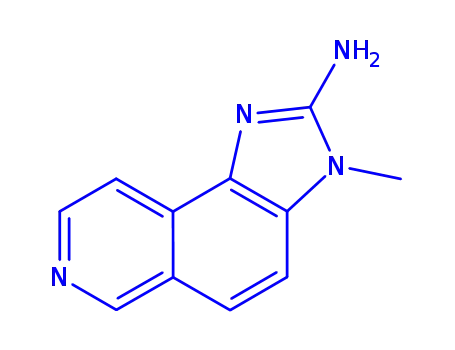 Molecular Structure of 147293-15-0 (2-Amino-3-methyl-3H-imidazo[4,5-F]isoquinoline)