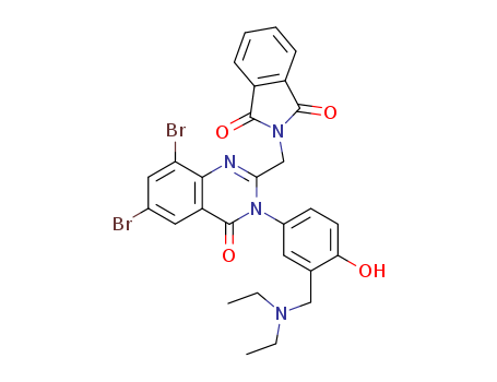 1H-Isoindole-1,3(2H)-dione,2-[[6,8-dibromo-3-[3-[(diethylamino)methyl]-4-hydroxyphenyl]-3,4-dihydro-4-oxo-2-quinazolinyl]methyl]-