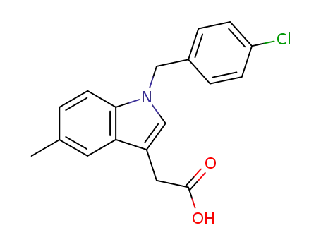 Molecular Structure of 147-44-4 ([1-(4-chlorobenzyl)-5-methyl-1H-indol-3-yl]acetic acid)