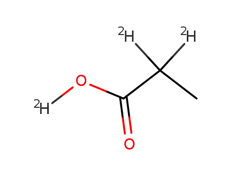 Molecular Structure of 14770-51-5 (PROPIONIC-2,2-D2 ACID)