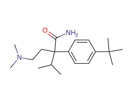 Molecular Structure of 14780-20-2 (2-(4-tert-butylphenyl)-2-[2-(dimethylamino)ethyl]-3-methylbutanamide)