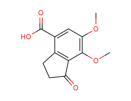 Molecular Structure of 148050-74-2 (1H-Indene-4-carboxylic acid, 2,3-dihydro-6,7-dimethoxy-1-oxo-)