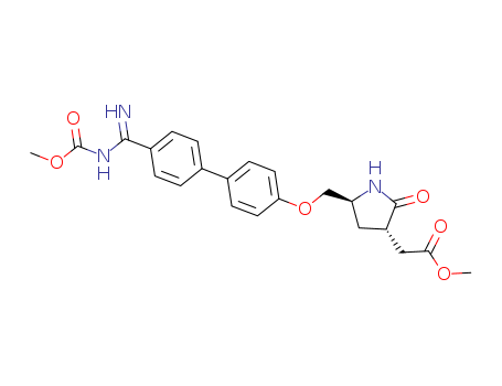 149503-79-7,Iefradafiban,3-Pyrrolidineaceticacid,5-[[[4'-[imino[(methoxycarbonyl)amino]methyl][1,1'-biphenyl]-4-yl]oxy]methyl]-2-oxo-,methyl ester, (3S-trans)-; BIBU 104XX; Lefradafiban
