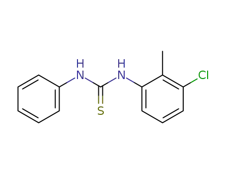 Molecular Structure of 13528-17-1 (1-(3-chloro-2-methylphenyl)-3-phenylthiourea)