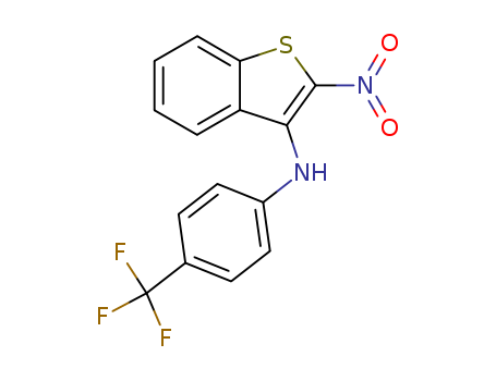 149338-12-5,2-nitro-N-[4-(trifluoromethyl)phenyl]benzothiophen-3-amine,2-nitro-N-[4-(trifluoromethyl)phenyl]benzothiophen-3-amine