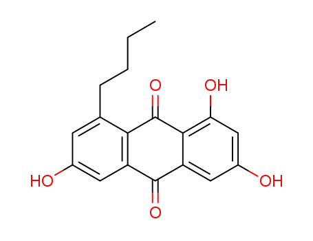 Molecular Structure of 135161-97-6 (1,3,6-trihydroxy-8-n-butylanthraquinone)