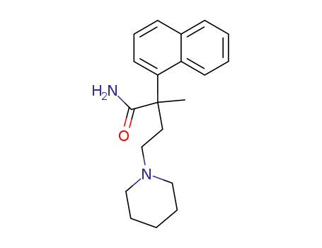 Molecular Structure of 1505-98-2 (α-Methyl-α-(2-piperidinoethyl)-1-naphthaleneacetamide)