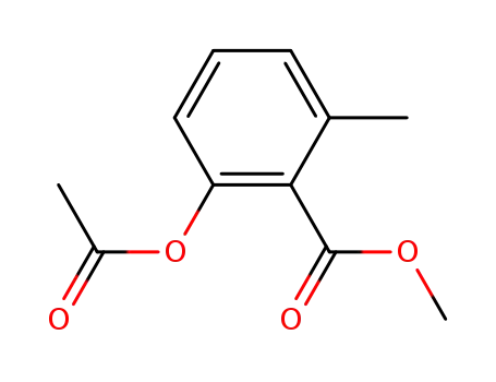 Molecular Structure of 68040-67-5 (methyl 2-(acetyloxy)-6-methylbenzoate)