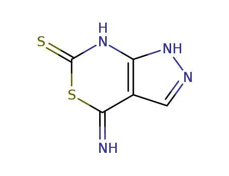 Pyrazolo[3,4-d][1,3]thiazine-6(1H)-thione,4,7-dihydro-4-imino- cas  13515-02-1