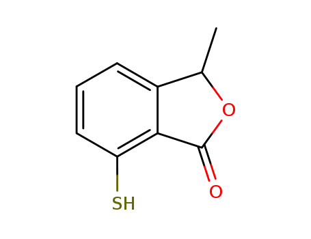 Molecular Structure of 135217-37-7 (7-mercapto-3-methyl-3H-isobenzofuran-1-one)