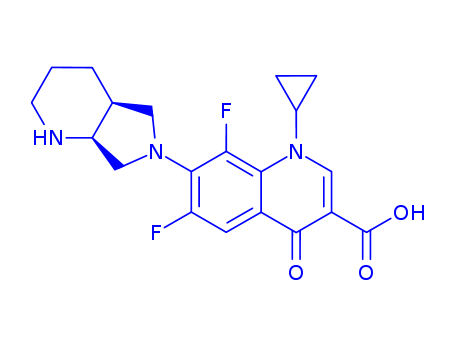 3-Quinolinecarboxylic acid, 1-cyclopropyl-6,8-difluoro-1,4-dihydro-7-(octahydro-6H-pyrrolo[3,4-b]pyridin-6-yl)-4-oxo-, (4aS-cis)-