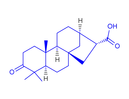 Molecular Structure of 151561-88-5 (ent-3-Oxokauran-17-oic acid)