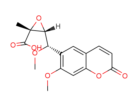3-<methoxy(7'-methoxy-2'-oxo-2'H-1'-benzpoyran-6'-yl)methyl>-2-methyloxiran-2-carboxylic acid