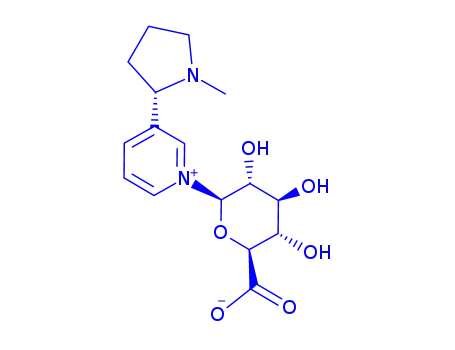 Molecular Structure of 152306-59-7 (3,4,5-trihydroxy-6-[5-(1-methylpyrrolidin-2-yl)pyridin-1-yl]-oxane-2-carboxylate)