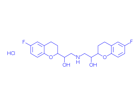 2H-1-Benzopyran-2-methanol,a,a'-[iminobis(methylene)]bis[6-fluoro-3,4-dihydro-,hydrochloride (1:1)