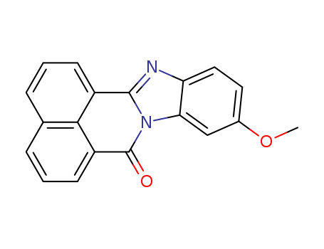 15220-29-8,10-Methoxy-7H-benzimidazo[2,1-a]benz[de]isoquinolin-7-one,10-Methoxy-benzo[de]benz[4,5]imidazo[2,1-a]isochinolin-7-on;5-Methoxynaftoylbenzimidazol;10-Methoxy-benzimidazo<2.1-a>benz<de>isochinolon-(7);7H-Benzimidazo(2,1-a)benz(de)isoquinolin-7-one,10-methoxy;10-methoxy-benzo[de]benz[4,5]imidazo[2,1-a]isoquinolin-7-one;10-methoxy-7H-benzimidazo[2,1-a]benzo[de]isoquinolin-7-one;5-Methoxynaftoylbenzimidazol [Czech];10-Methoxy-7H-benzimidazo(2,1-a)benz(de)isoquinolin-7-one;