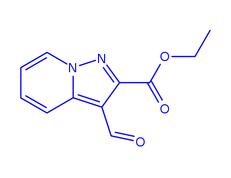 Molecular Structure of 151831-22-0 (3-FORMYL-PYRAZOLO[1,5-A]PYRIDINE-2-CARBOXYLIC ACID ETHYL ESTER)
