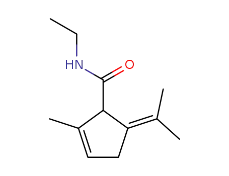Molecular Structure of 15093-32-0 (2-Cyclopentene-1-carboxamide,  N-ethyl-5-isopropylidene-2-methyl-  (8CI))
