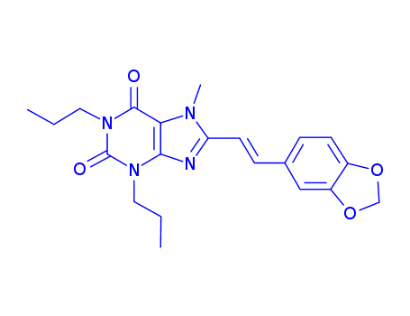 (E)-7-METHYL-8-(3,4-METHYLENEDIOXYSTYRYL)-1,3-DIPROPYLXANTHINECAS