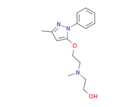 Molecular Structure of 15083-50-8 (2-[Methyl[2-[(3-methyl-1-phenyl-1H-pyrazol-5-yl)oxy]ethyl]amino]ethanol)