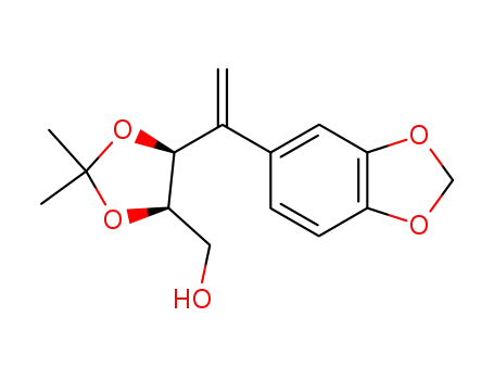 (2R,3S)-2,3-O-isopropylidenedioxy-4-(3,4-methylenedioxy)phenyl-4-pentene-1-ol
