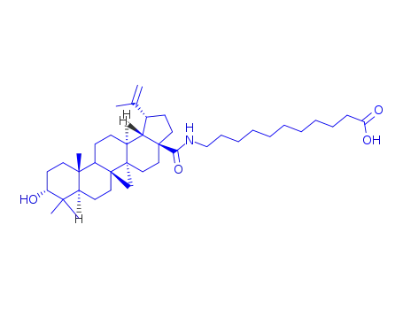 Molecular Structure of 150840-32-7 (11-{[(3alpha)-3-hydroxy-28-oxolup-20(29)-en-28-yl]amino}undecanoic acid)