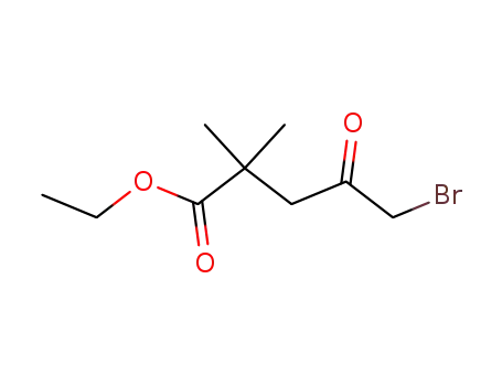 Molecular Structure of 154325-75-4 (ETHYL 5-BROMO-2,2-DIMETHYL-4-OXOPENTANOATE)
