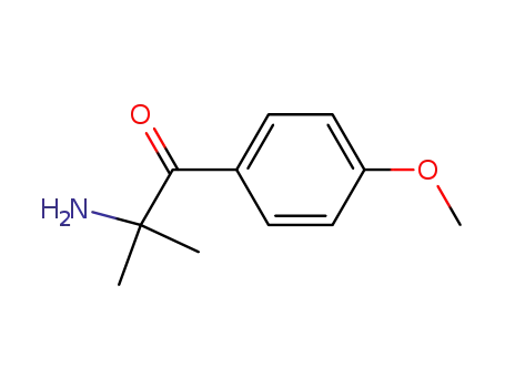 Molecular Structure of 13630-76-7 (Propiophenone,  2-amino-4-methoxy-2-methyl-  (8CI))