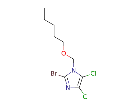 Molecular Structure of 136480-53-0 (2-bromo-4,5-dichloro-1-[(pentyloxy)methyl]-1H-imidazole)