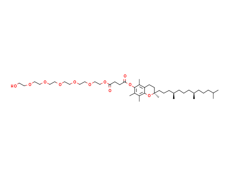 9002-96-4,Tocofersolan,Poly(oxy-1,2-ethanediyl),a-[4-[[3,4-dihydro-2,5,7,8-tetramethyl-2-(4,8,12-trimethyltridecyl)-2H-1-benzopyran-6-yl]oxy]-1,4-dioxobutyl]-w-hydroxy-, [2R-[2R*(4R*,8R*)]]-;D 1T;D-a-Tocopherol polyethylene glycol1000 succinate;D-a-Tocopheryl polyethylene glycol succinate;Eastman Vitamin ETPGS;TPGS;VE-TPGS 1000;VitE-TPGS;Vitamin E-TPGS;d-a-Tocopheryl poly(ethylene glycol) 1000 succinate;d-a-Tocopheryl polyethylene glycolsuccinate;a-Tocopheryl polyethylene glycolsuccinate;